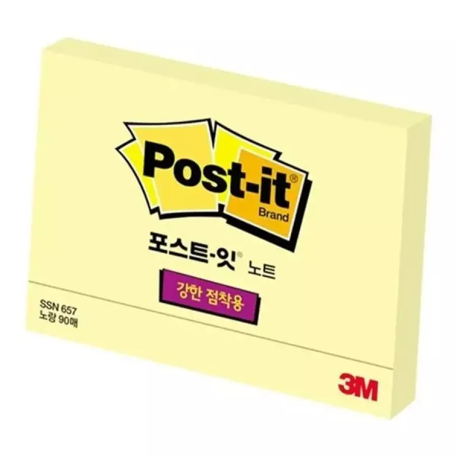 포스트 잇 강한점착용 노랑 1p 접착식 메모장 KYR-WC24178