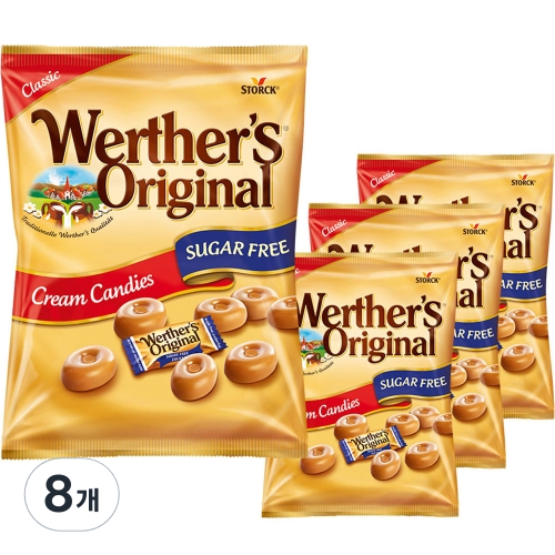어거스트스톡 웨더스 오리지날 클래식 크림 무설탕 캔디 70g (8개)