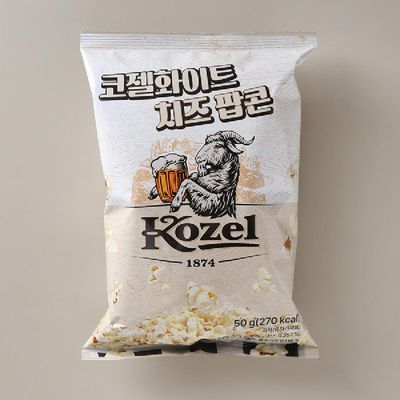 제이앤이 코젤화이트 치즈 팝콘 50g (1개)_이미지