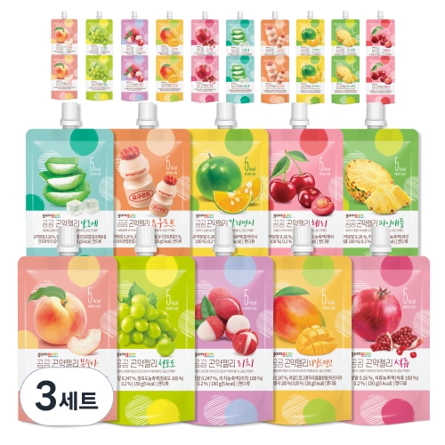 곰곰 곤약젤리 버라이어티팩 150g 10가지맛 3p 3세트_이미지