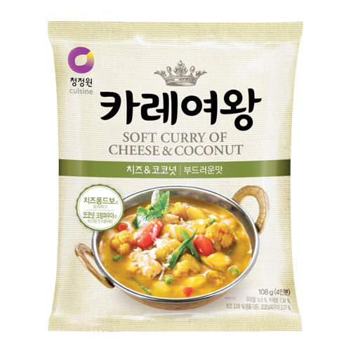 대상 청정원 카레여왕 치즈코코넛 108g이미지입니다. 누르면 해당 게시물로 새창이동합니다.