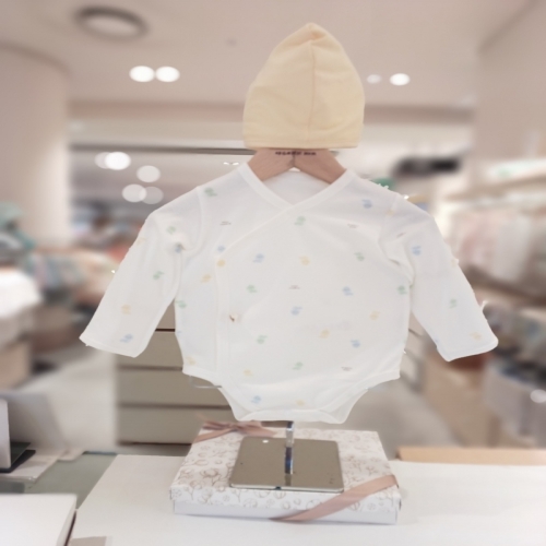 출산선물세트 미니네키배내수트모자세트 MKFNBS02