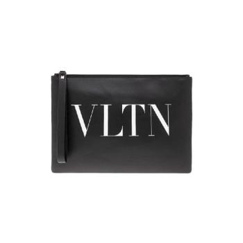발렌티노 VLTN 파우치 블랙 화이트 P0299LVN0NO