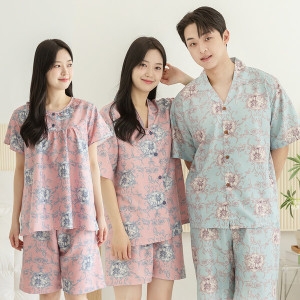 토토와모모 여성 잠옷 남자 파자마 반팔 커플잠옷 신혼부부 연인 809_709 팰리스_이미지