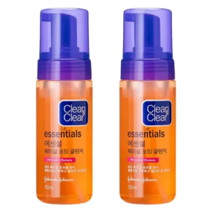 존슨앤존슨 클린&클리어 에센셜 페이셜 포밍 클렌저 150ml (2개)