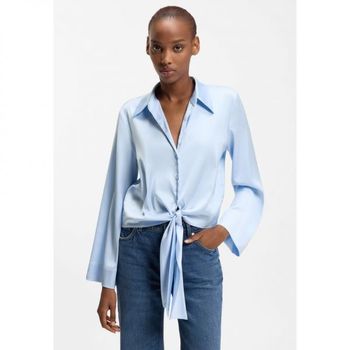 휴고보스 에리카 버튼 다운 블라우스 오픈 블루 154243973