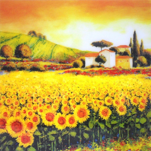 돈들어오는 해바라기 그림 풍수 소형 액자 꽃그림