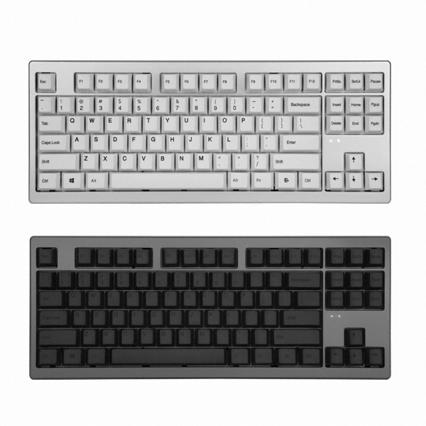 앱코 AR87 CNC 풀 알루미늄 체리키보드 (실버, 청축)_이미지