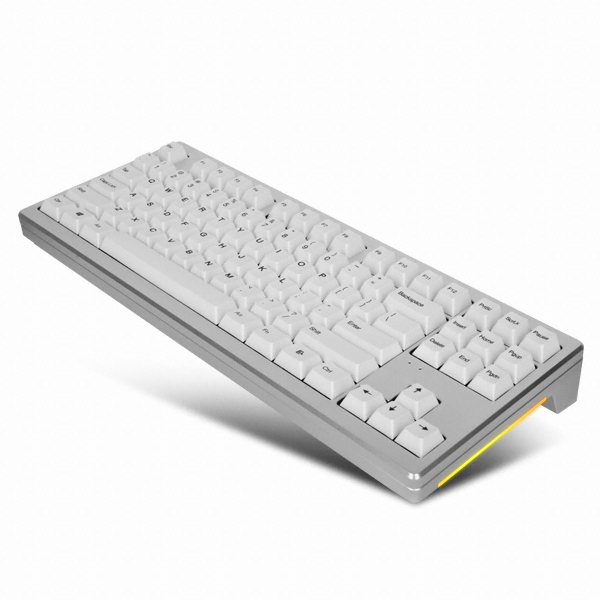 앱코 AR87 CNC 풀 알루미늄 체리키보드 (실버, 청축)_이미지