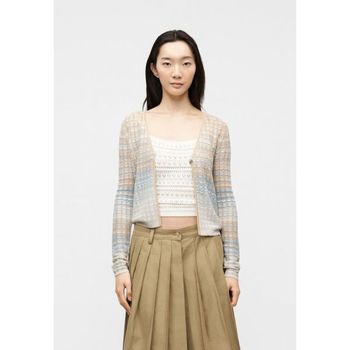 게스 추측 LS 로잘린 커버 숄더 스웨터 가디건 연한 파랑/베이지 7650318