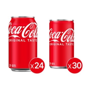 코카콜라 350ml x 24개 + 코카콜라 190ml x 30개