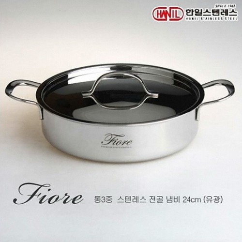 한일스텐레스 피오레 통3중 전골냄비 (24cm)_이미지