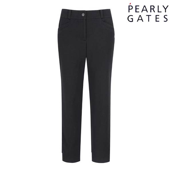 파리게이츠 배색 로고 백 밴딩 팬츠 522D4PT983_BK