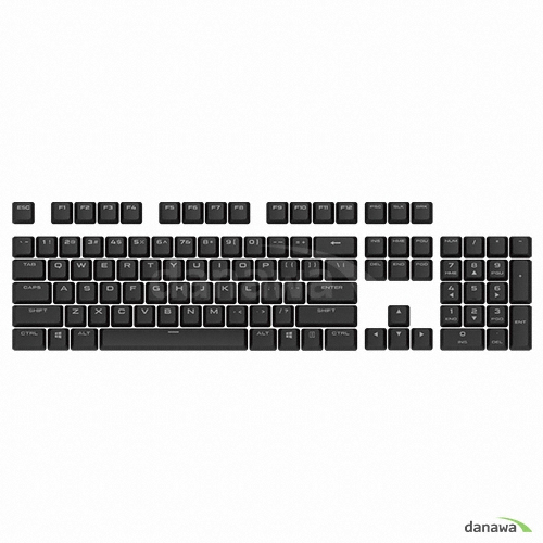 CORSAIR PBT DOUBLE-SHOT KEYCAPS (블랙)_이미지