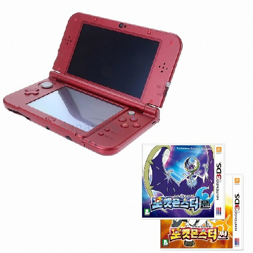 닌텐도 뉴 3DS XL + 포켓몬스터 썬 / 문 선택 + 슈퍼 마리오 3D랜드 패키지_이미지