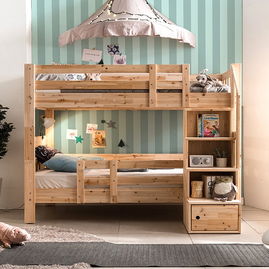 바로크홈 루디ON 원목 분리형 2층침대 (라텍폼스)