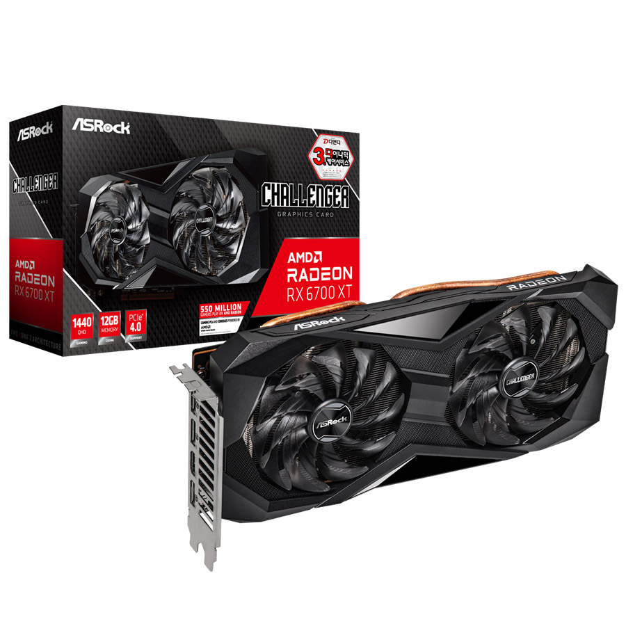 ASRock 라데온 RX 6700 XT CHALLENGER D D6 12GB 디앤디컴_이미지