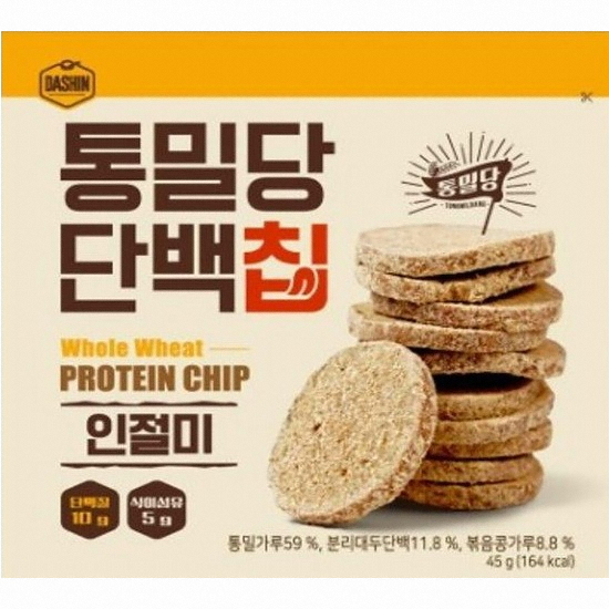 퍼니엠 다신샵 통밀당 단백칩 인절미 45g (10개)