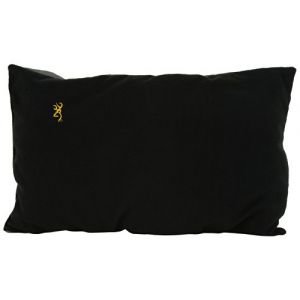 Browning 블랙 플리스 필로우 (Black Fleece Pillow with Gold Buckmark)