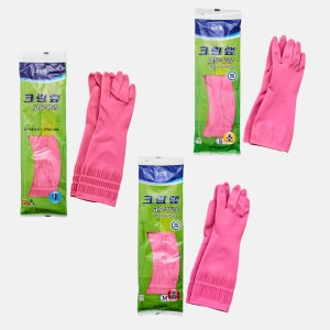 크린랲 고무장갑 대 L 중 M 소 S 100% 천연생고무