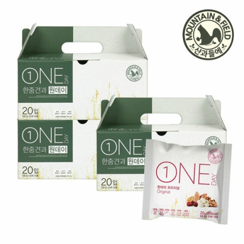 산과들에 원데이 오리지널 선물세트 20g 20개입 (3개)
