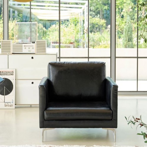 어라운드화이트 더슨 가죽 소파 1인용_이미지