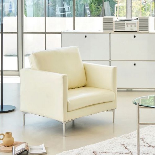 어라운드화이트 더슨 가죽 소파 1인용_이미지