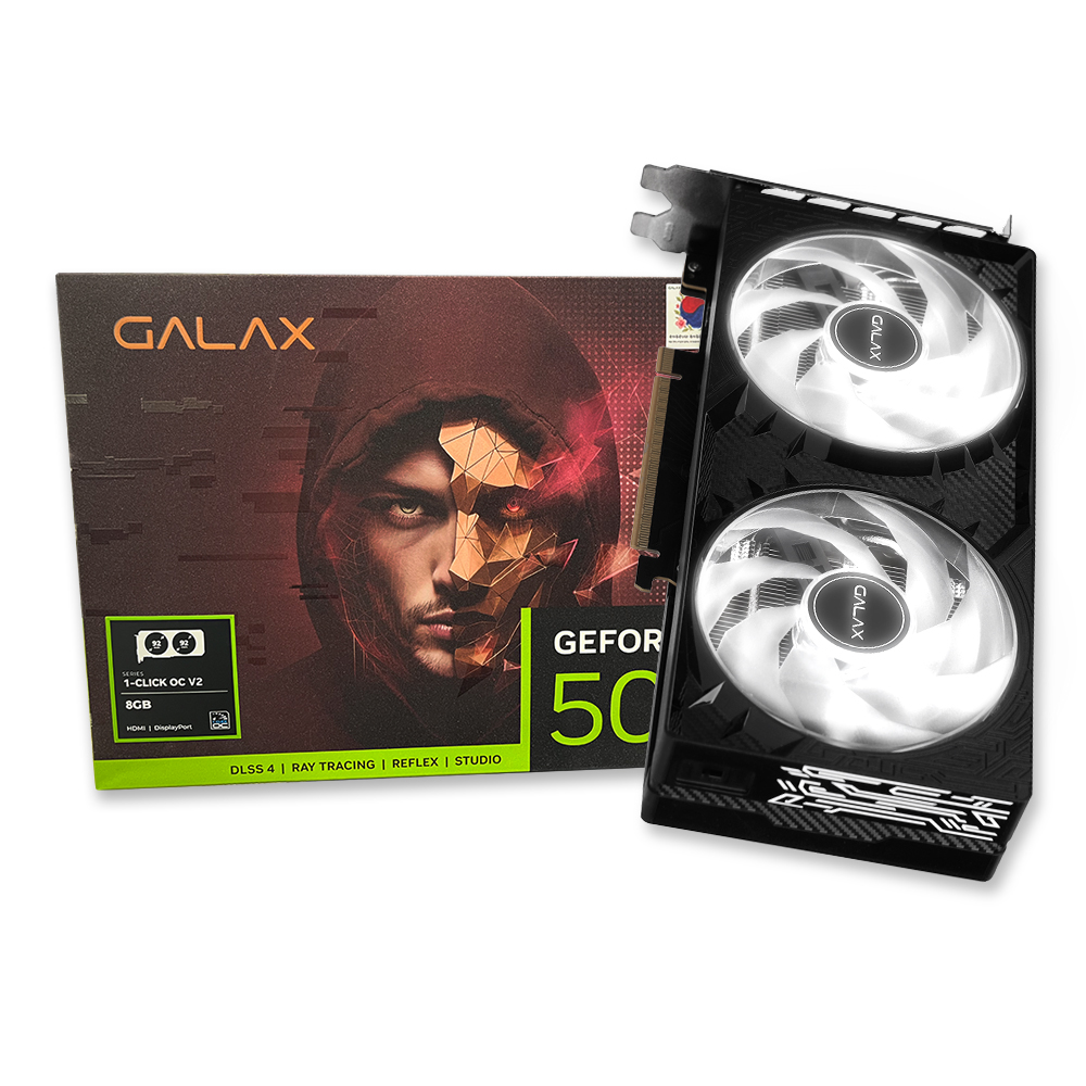 갤럭시 GALAX 지포스 RTX 5050 BLACK OC V2 D6 8GB DUAL HDMI_이미지