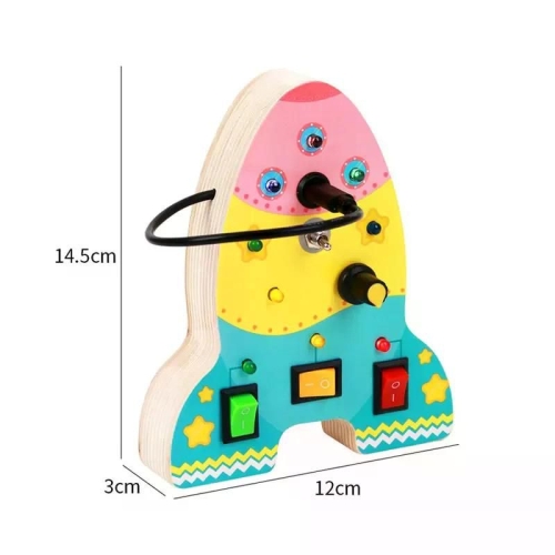 몬테소리 바쁜 보드 어린이 장난감 Led 조명 스위치 시뮬레이션 자동차 스티어링 휠 여행 활동 감 YLL01081