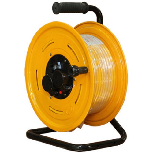 미주산업 2구 개별 방우형 누전차단 전선릴 (50m)_이미지