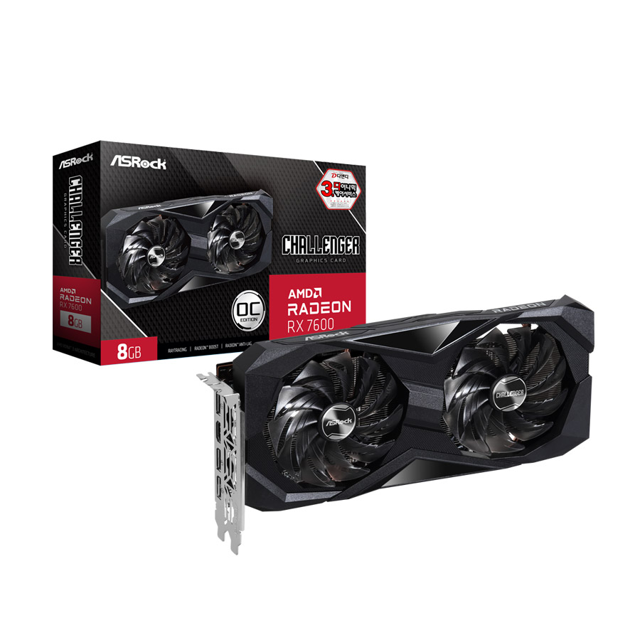 ASRock 라데온 RX 7600 CHALLENGER OC D6 8GB 디앤디컴
