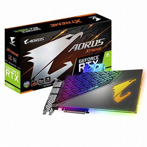 GIGABYTE AORUS 지포스 RTX 2080 Ti XTREME 워터블럭 D6 11GB