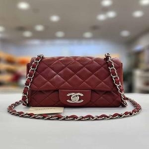 샤넬 쁘띠삭 램스킨 은장 미니 크로스백 17번대 AS3738