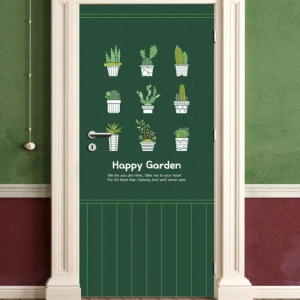 뭉키데코 현관문시트지 에어프리_행복가득 선인장정원