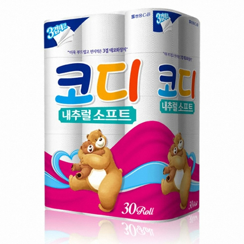 코디 내추럴 소프트 27m (30롤) (3팩)_이미지