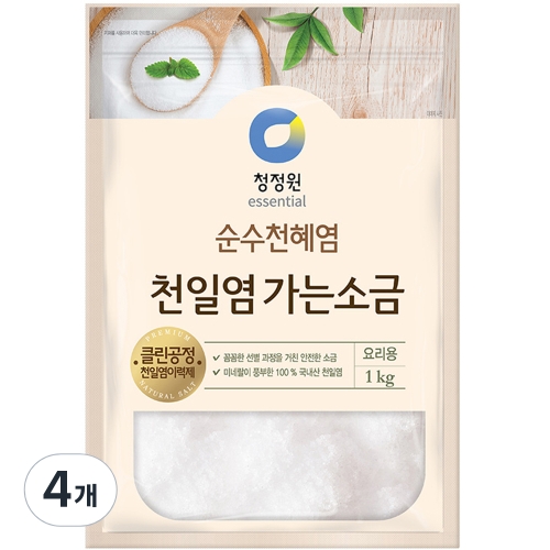 대상 청정원 천일염 굵은소금 1kg (4개)