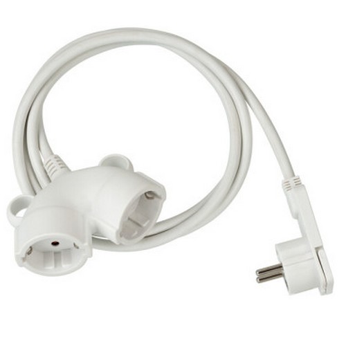 플랫 플러그 2구 고용량 납작 연장선