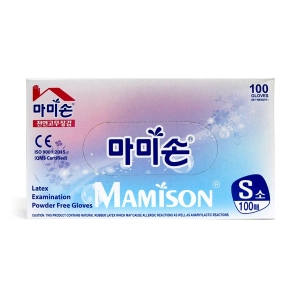 마미손 마미손 라텍스 천연 고무장갑 100매 요리 미용 주방 S_이미지