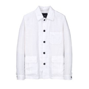 x Boglioli 화이트 린넨 혼방 쵸어 셋업 자켓 ARJA5B682WT