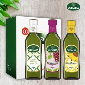 올리브유500ml 1병+포도씨유500ml 1병+해바라기씨유500ml 1병 선물세트