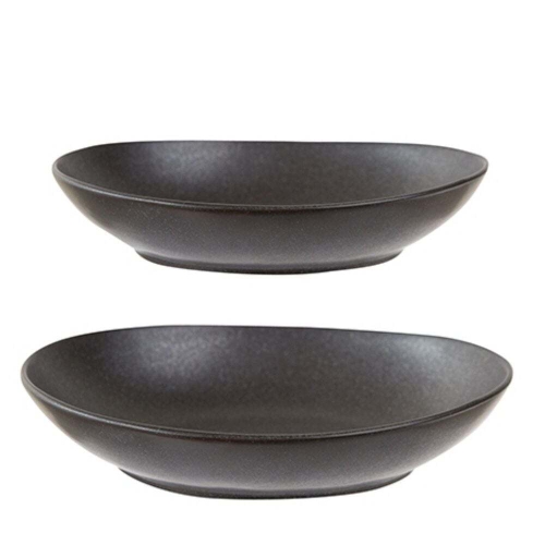 이진 펄블랙 타원볼 접시 대 27cm_이미지