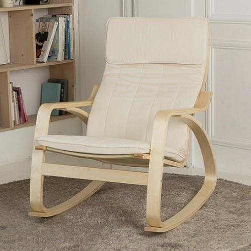 일루일루 실론 흔들 패브릭 의자 1인용 (스툴별도)