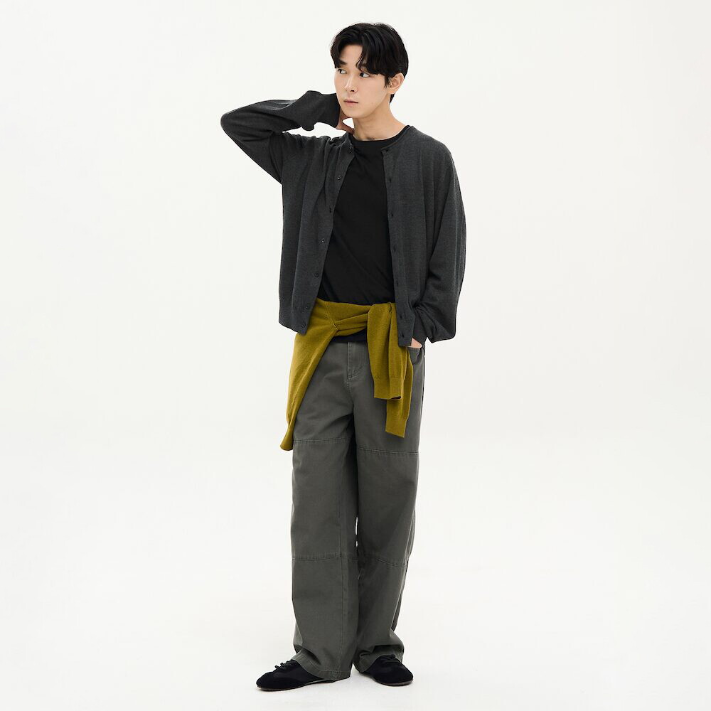 에잇세컨즈 울블렌드 파인 카디건 애쉬 45685AMC54