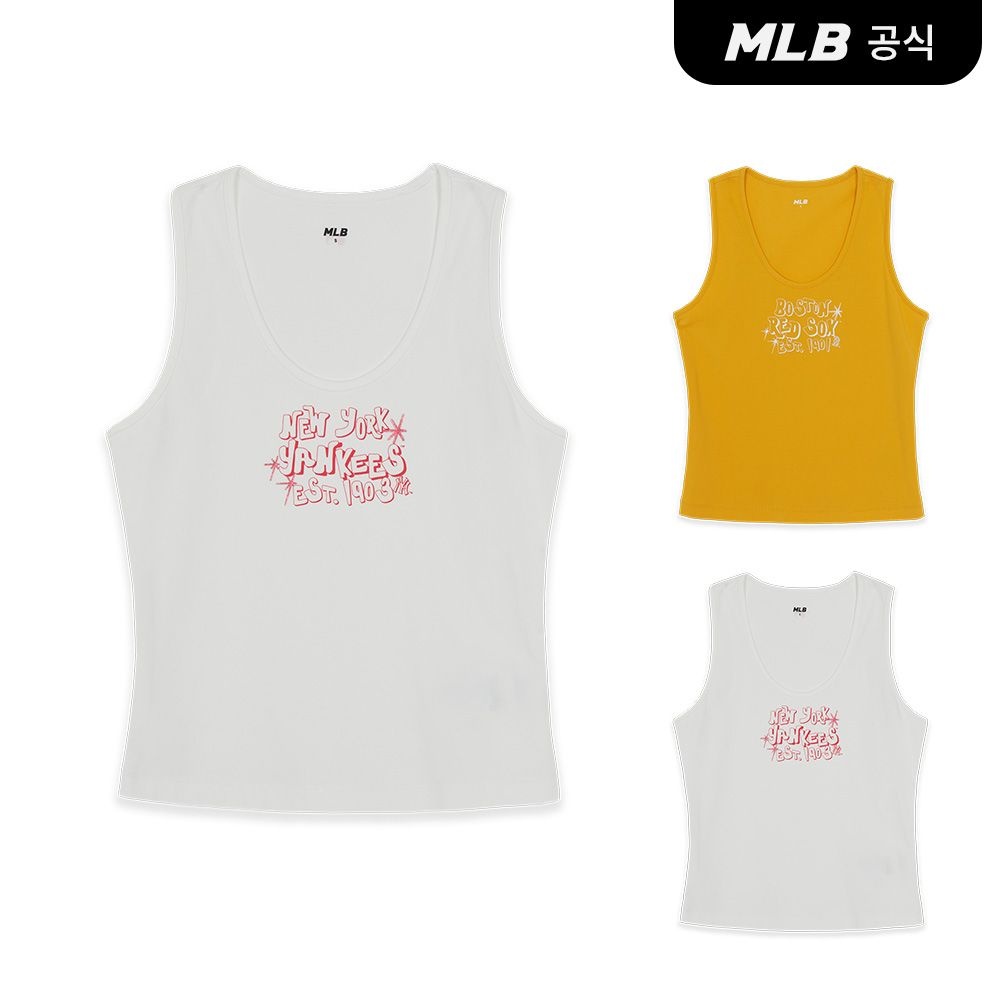  MLB 스타필드 하남 여성 스트릿 그래픽 나시 티셔츠 3FTOB6163