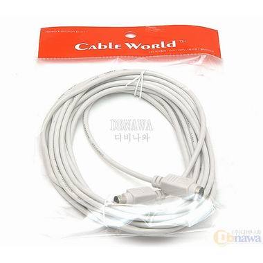 CableWorld P/S2 (M/F) 키보드 연장 케이블 (5m)_이미지