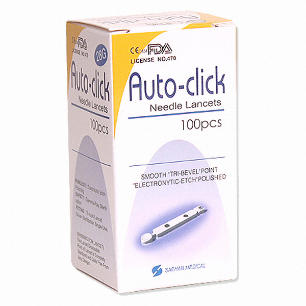 새한메드 오토클릭 채혈침 28G (100개)_이미지