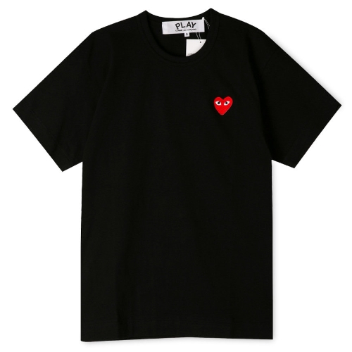 꼼데가르송 레드하트 와펜 반팔티 AZ T108 051 (블랙)_이미지