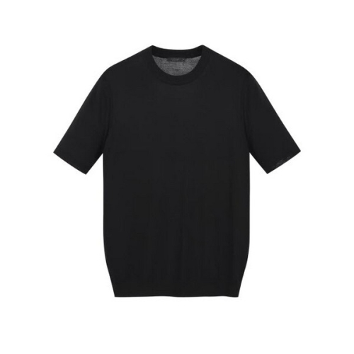 질스튜어트 뉴욕 AVE THE TWILL 실크 블렌드 크루넥 니트 JNSW6B302BK