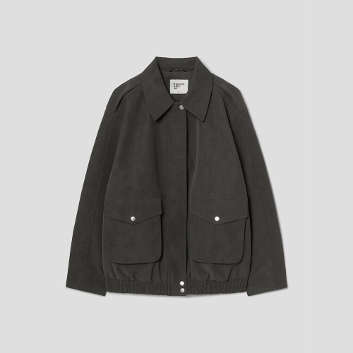 삼성물산 에잇세컨즈 스웨이드 이펙트 레더 블루종 카키 35613ZCM2H_이미지