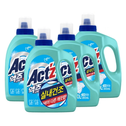 액츠 퍼펙트 실내건조 드럼용 3.2L (4개)_이미지